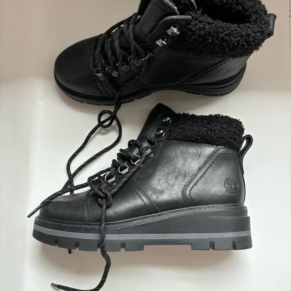 Timberland CERVINIA VALLEY WATERPROOF INSULATED BOOT BLACK FULL GRAIN Sz 7 - Picture 3 of 9
